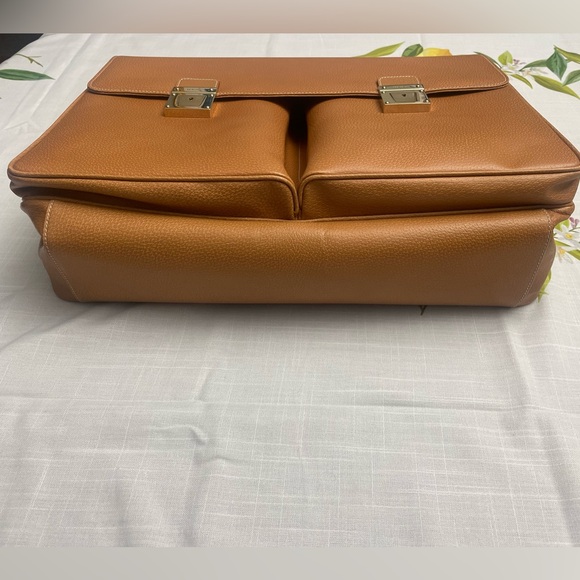 Brand new never used Serapian Milano Slim briefcase. Color Tobaco. - Picture 8 of 15